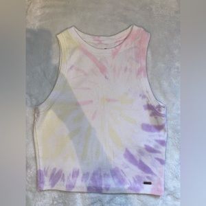hollister tie dye crop tank top size small